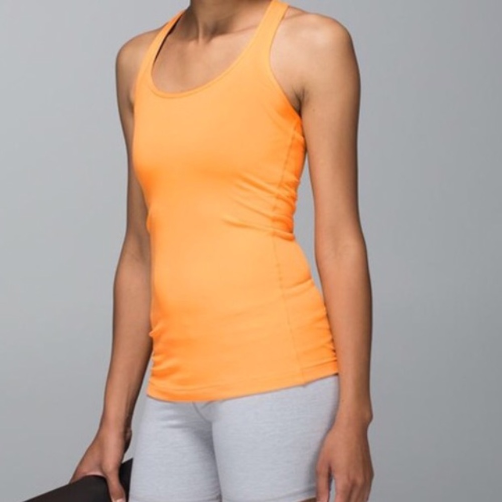 EUC light orange cool racerback